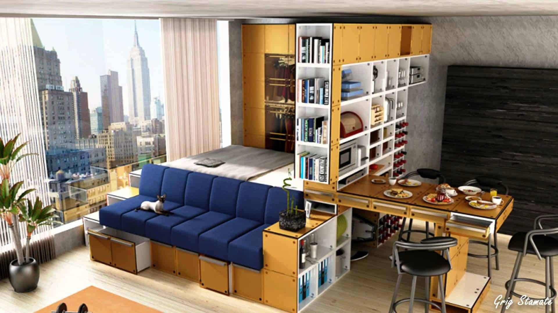 separate bed from living room