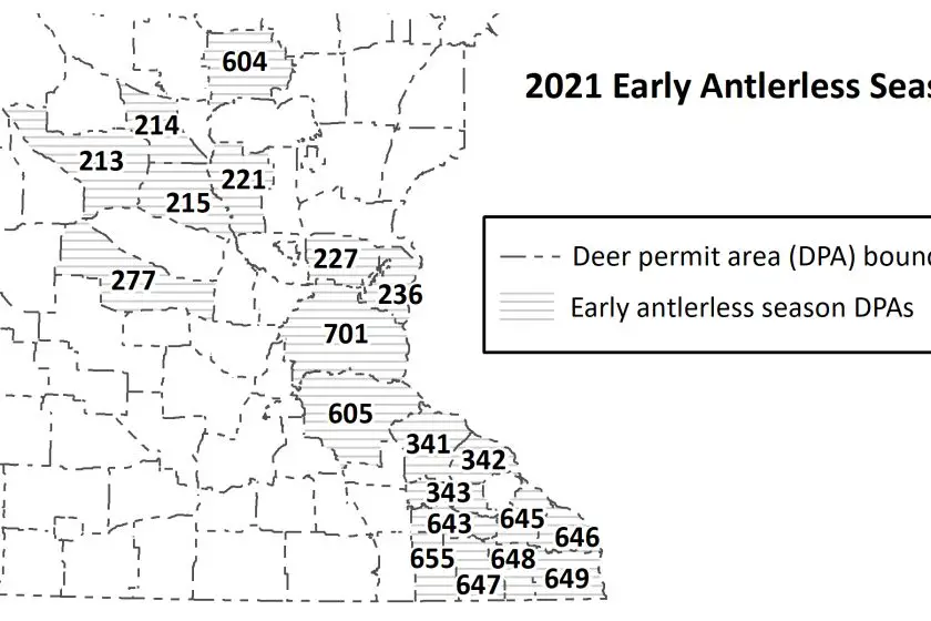 What is early antlerless season in MN?