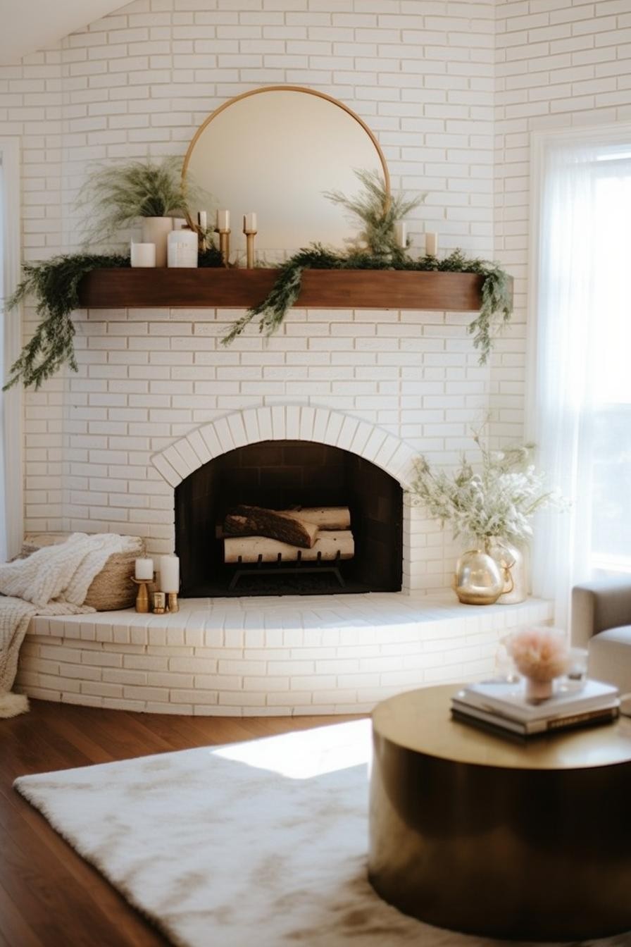 Cozy Curved Fireplace