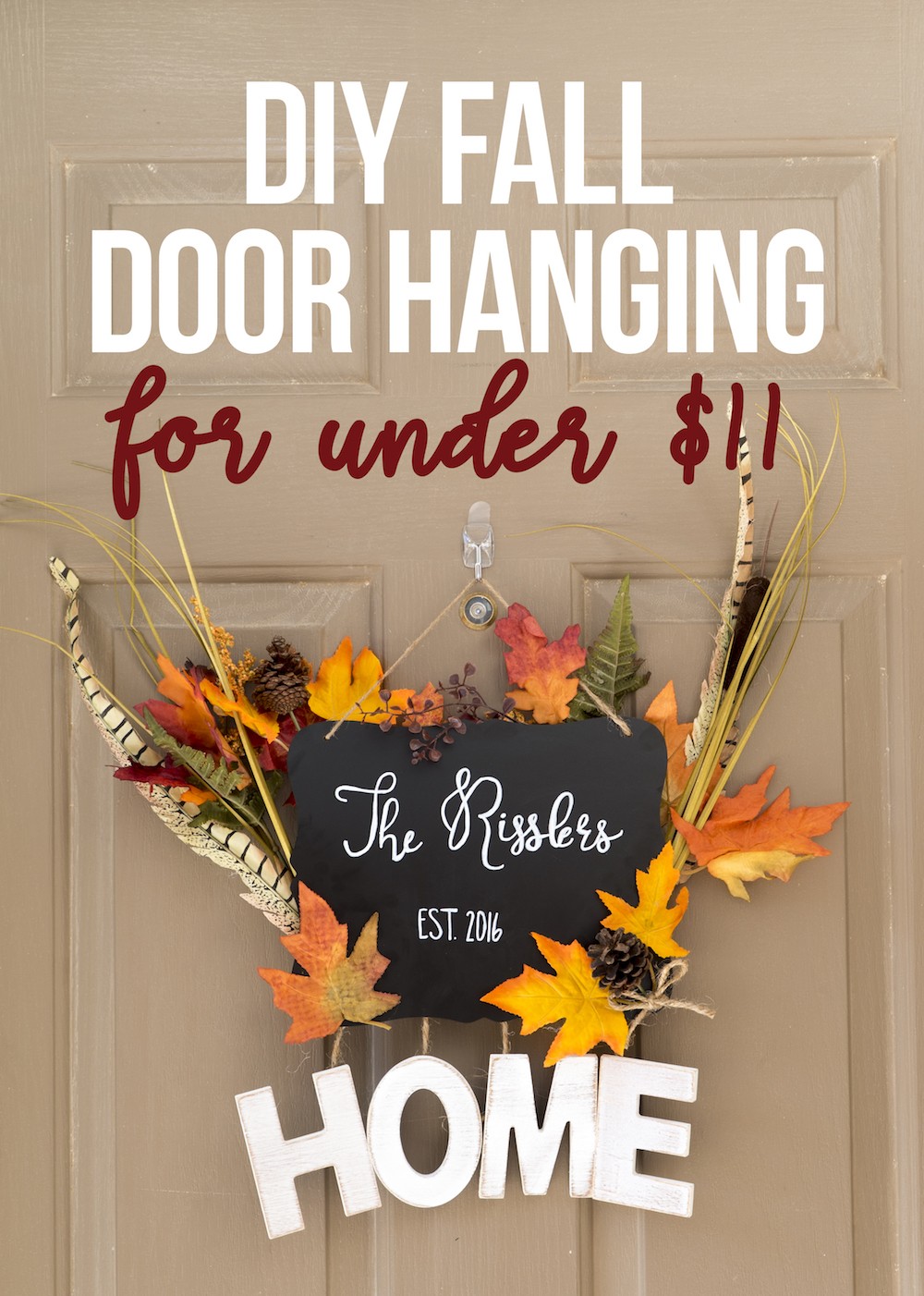 Materials from Amazon for the DIY Fall Door Hanging
(affiliate links):