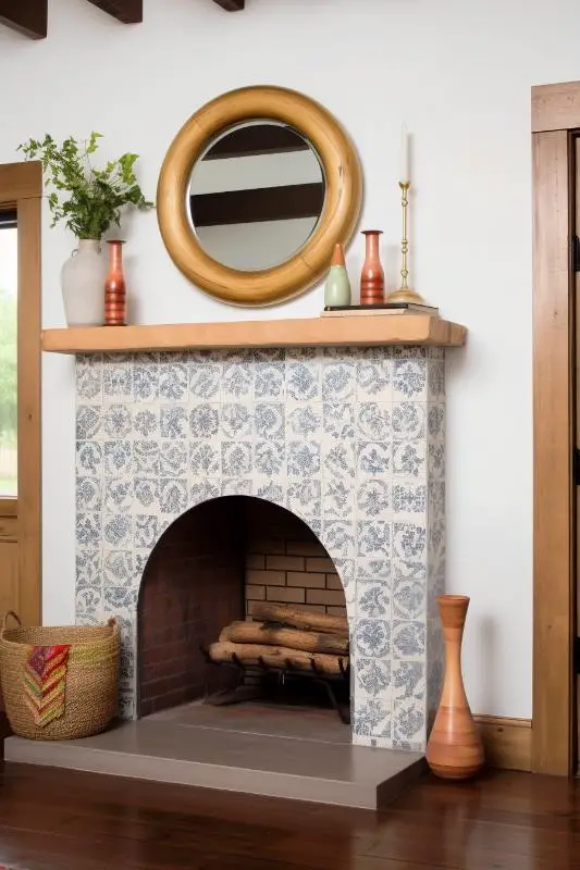 Arched Artistic Fireplace