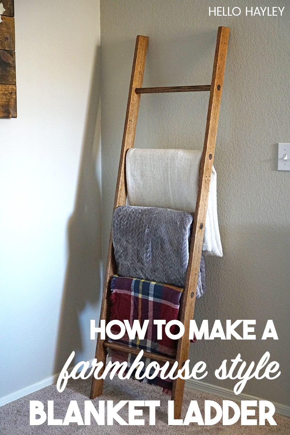 Pin How to Make a Blanket Ladder!