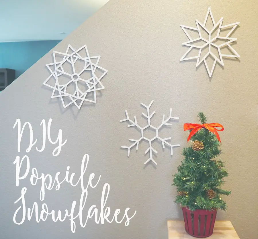 Giant DIY Popsicle Snowflakes