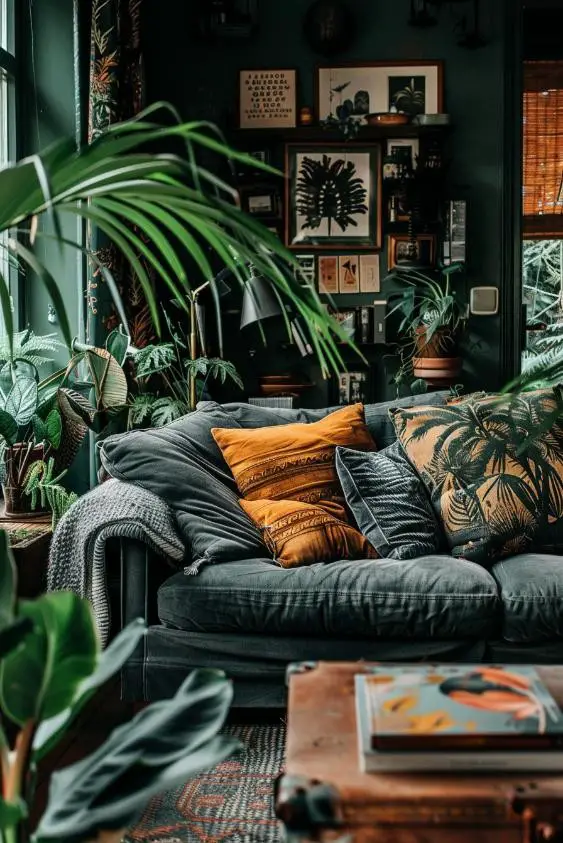Urban Jungle Paradise With Lush Greenery and Tropical Prints