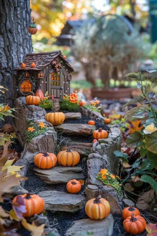 Pretty Pumpkin Fairy Garden