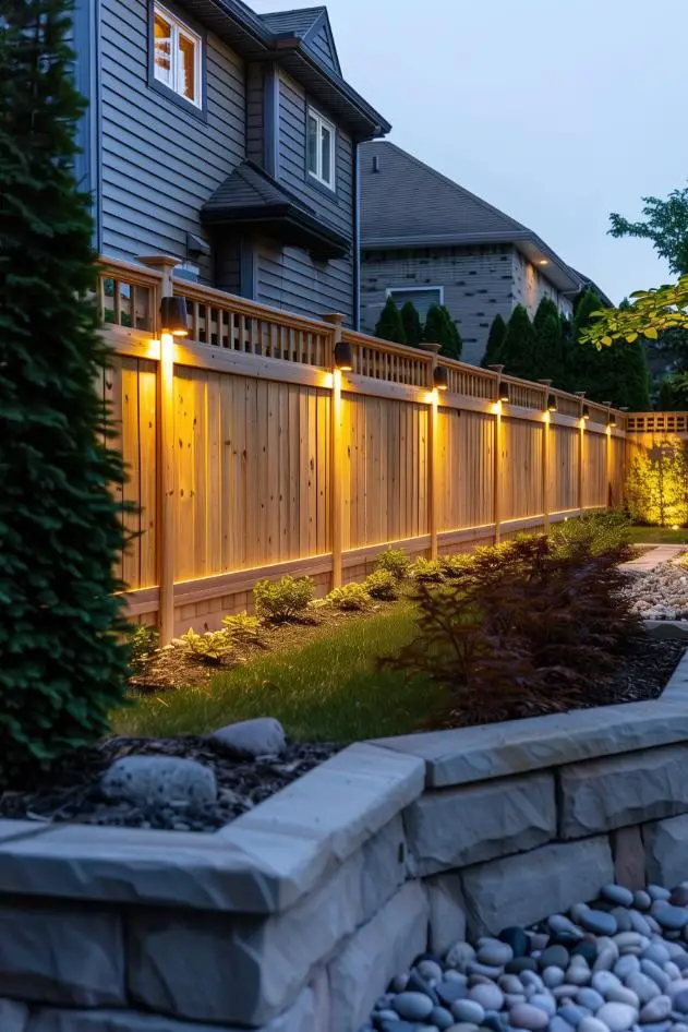 Luminous Seclusion Solar-Powered Lighted Privacy Fence
