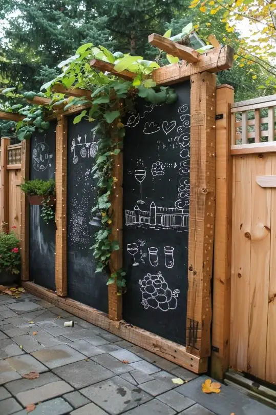 Chalkboard Privacy Fence