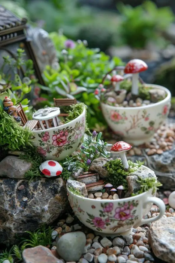 Mini Teacup Fairy Garden