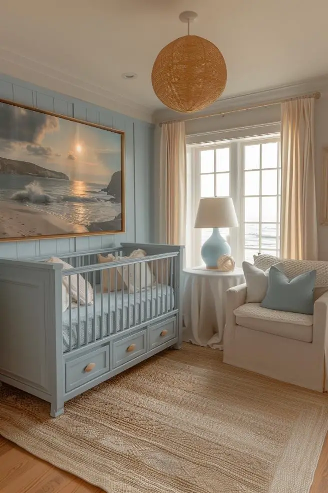 Coastal Retreat With Soft Blue and Beige Accents