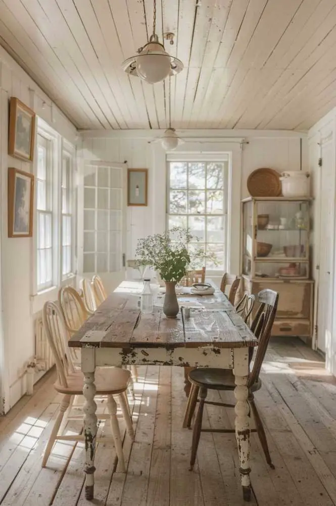 Farmhouse Table in a Cottagecore Dining Room