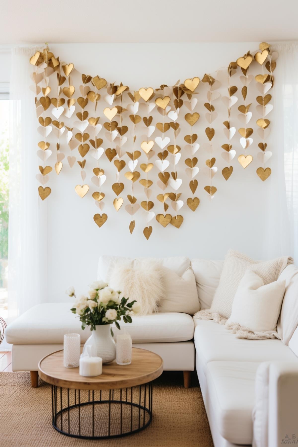 White and Gold Garland