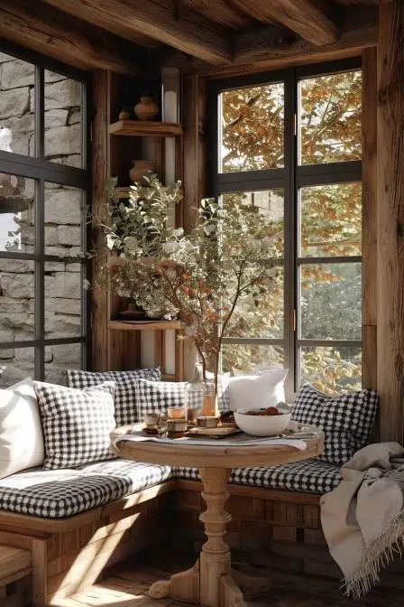 Gingham and Wood