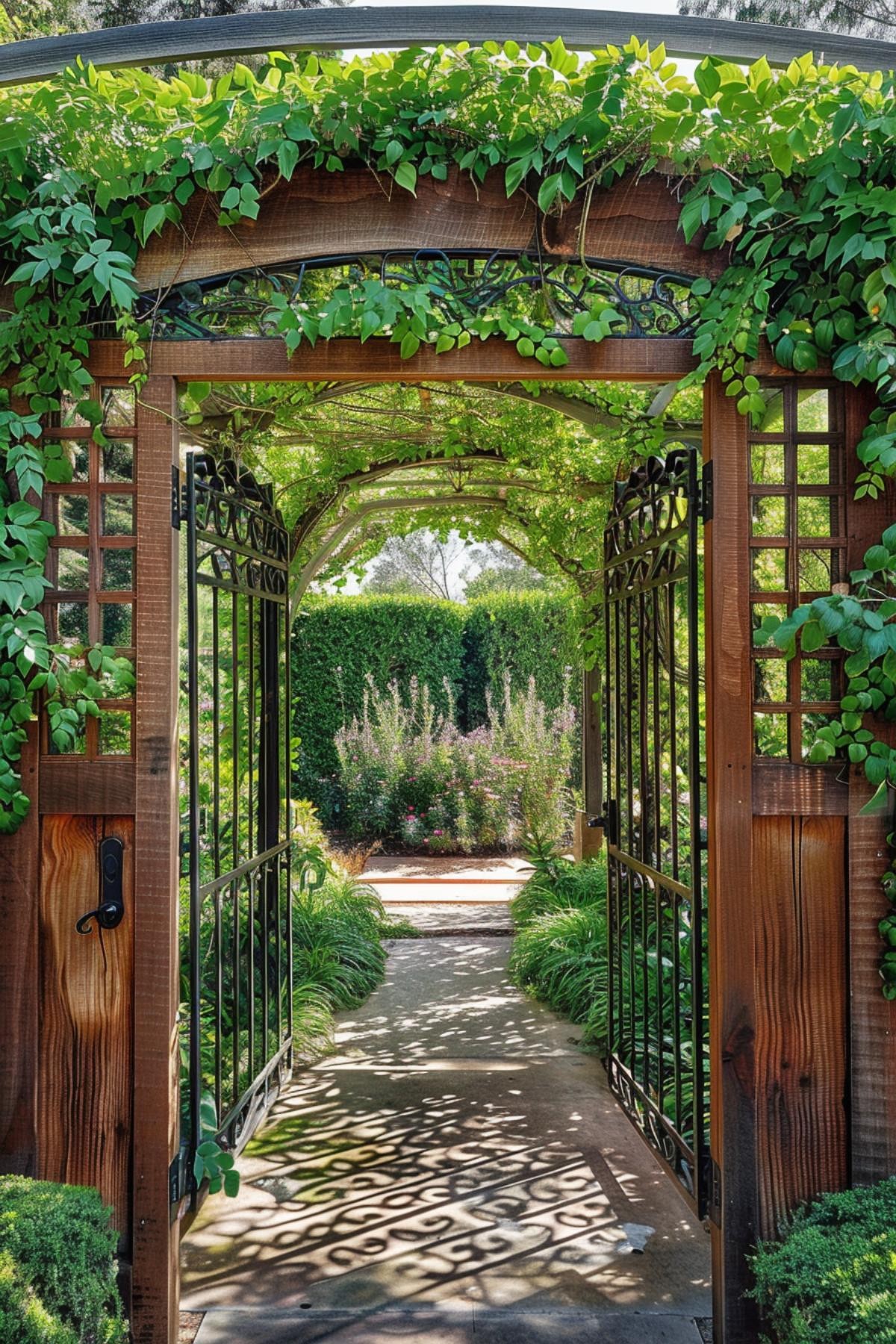 Trellis With Gated Entrance