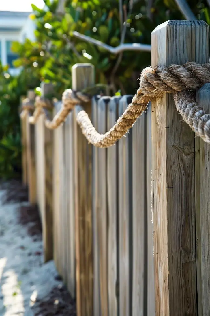 Maritime Nautical Rope Privacy Fence