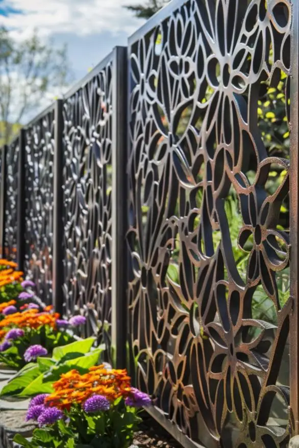 Artistic Alloy Sculptural Metal Privacy Fence