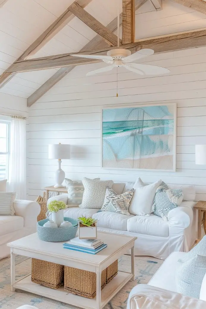 Coastal Cottage Chic With Shiplap Walls and Seaside Accents