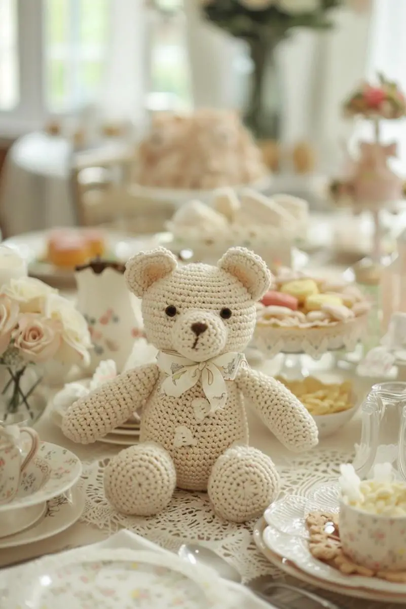 Crocheted Teddy Bear Accents