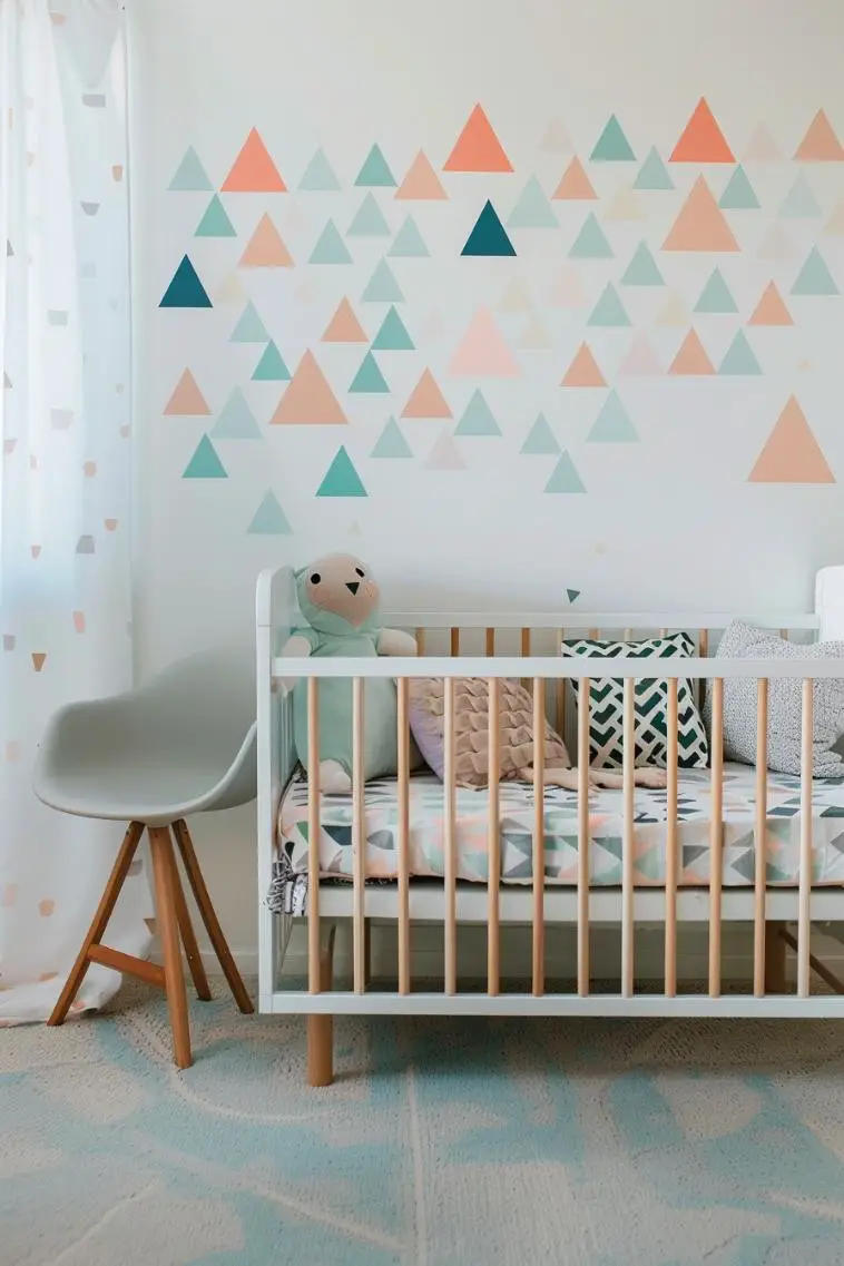 Pastel Triangles in a Nursery