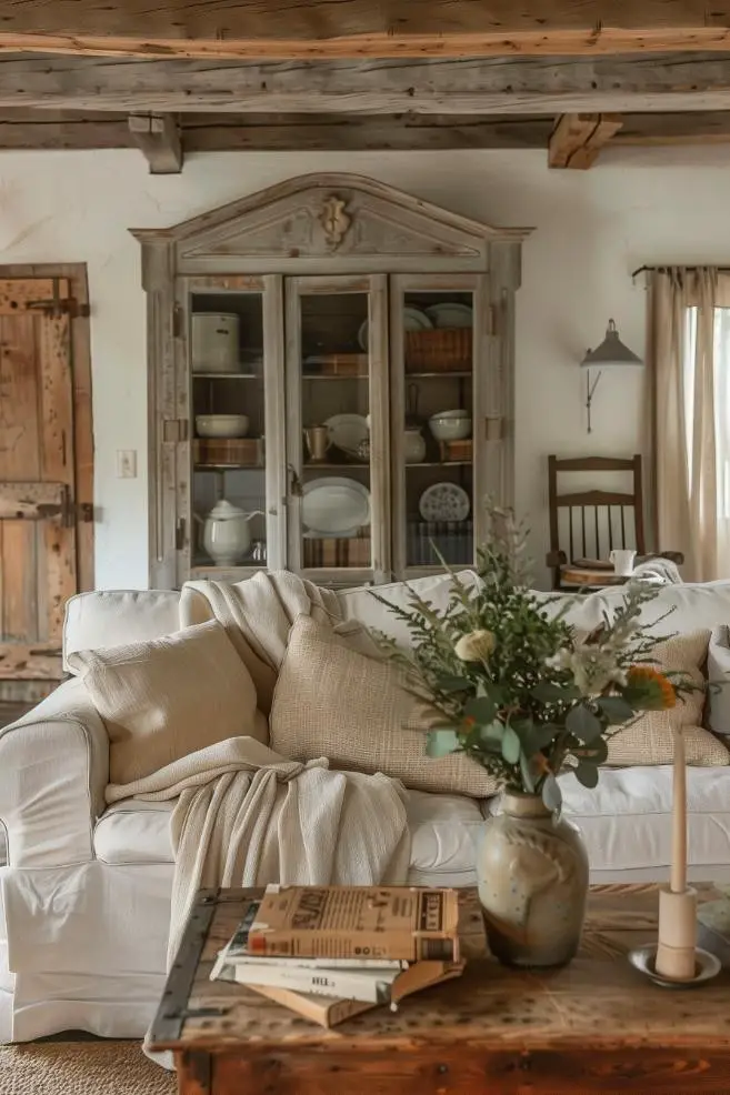 Rustic Farmhouse Elegance With Barnwood Accents and Vintage Finds