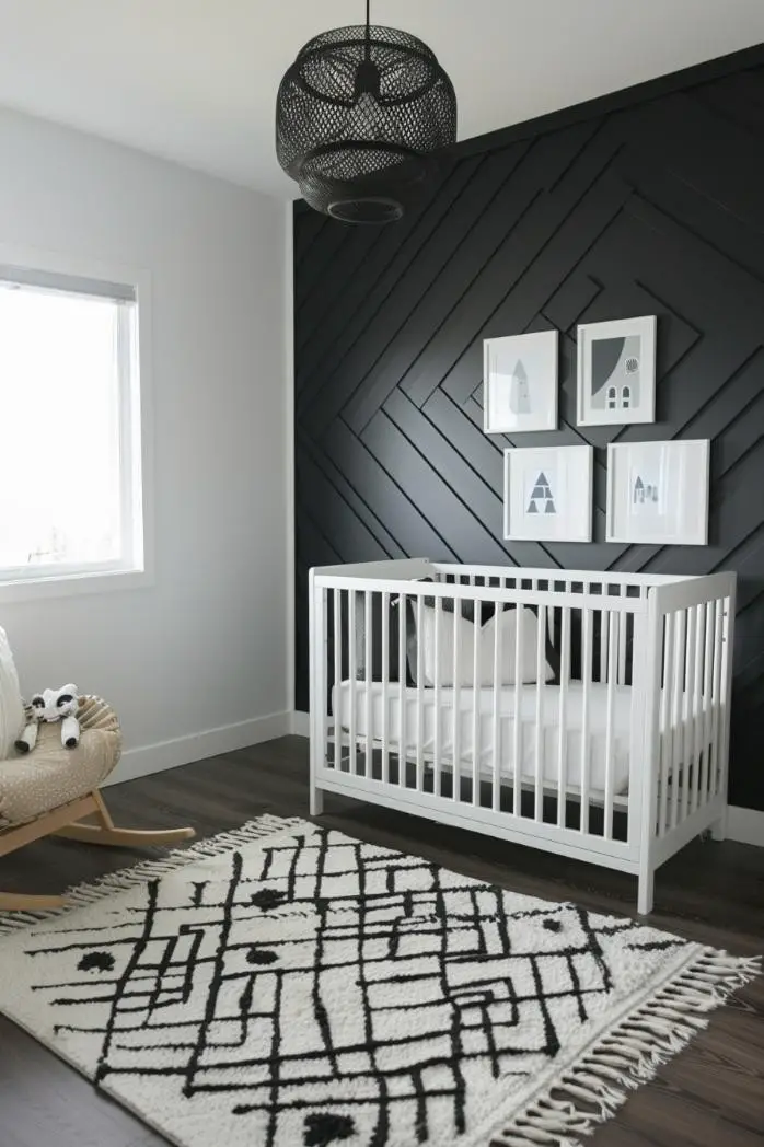 Contemporary Black and White in a Nursery