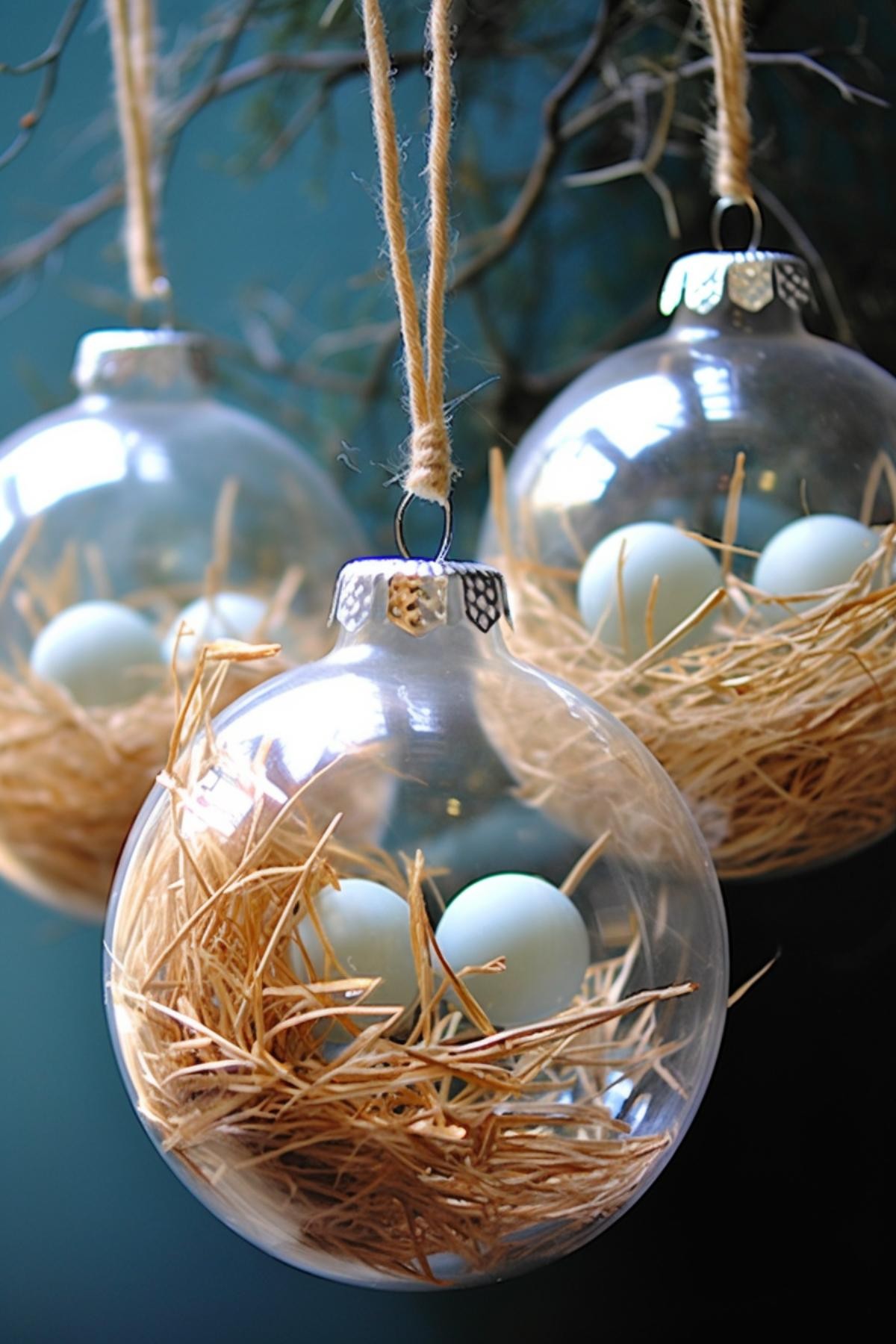 Rustic Egg Ornaments
