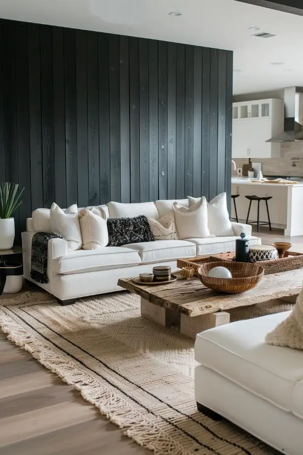 Moody Charcoal in a Modern Living Room