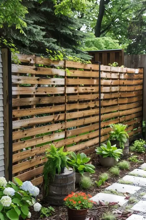 DIY Crafted Seculsion Pallet Privacy Fence